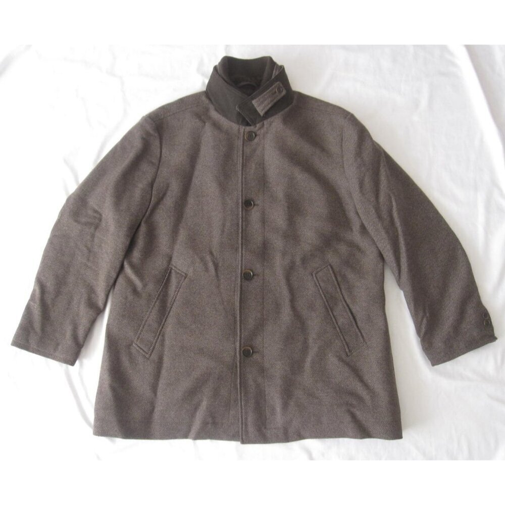 Joseph Abboud Over Coat Utility Liner Wool Minimalist Streetwear Sz XXL (MJ72)